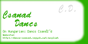 csanad dancs business card